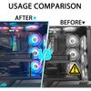 VLYX Grafikkartenhalterung, Gpu Support Bracket, einstellbare 74-120mm Gpu Support Aluminiumlegierung Gpu Sag Bracket mit Magnet Gpu Anti Sag Bracket (Schwarz)
