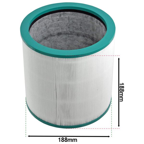 SPARES2GO 360° Glass Hepa Filter compatible with Dyson fits Pure Cool Link Tower Air Purifier