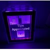 Personalized Tip Box Lights Up LED Custom Logo Jar Scan Your Own Codes & W/ Lock