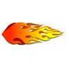 CafePress Racing Flames Sticker Oval Car Bumper Sticker
