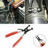 1pc Hose Clamp Pliers Tool Ratchet Locking Flat Band Ring Spring Type Swivel