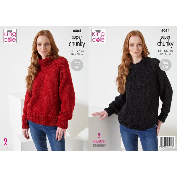 King Cole Celestial Super Chunky Knitting Pattern Ladies Sweaters (6064)