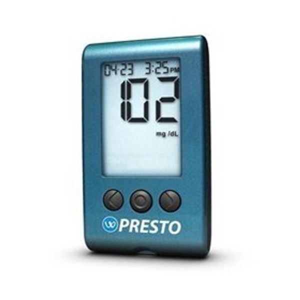 Wavesense Presto Blood Glucose Meter Kit & 200 Test Strips - Save 25%!