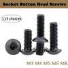 Button Screw, 20pcs Hex Socket Button Head Screws Socket Cap Self Colour Bolts - M6*16mm