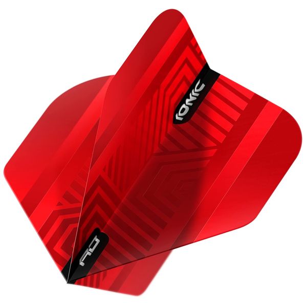 RED DRAGON Hardcore Ionic Red Dart Flights Standard Dart Flights 3 Sets pro Packung (9 Wellen in total)