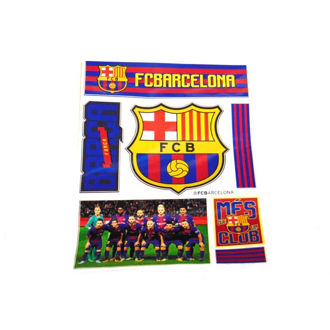 Generic Barcelona Barca Aufkleber Bogen FC Barcelona Sticker Bogen Barca Aufkleberbogen, blau gelb rot, 16cm x 12cm