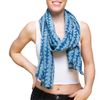 PANASIAM Indigo Scarf - Scarf Wrap Skirt Indigo Blue Printed with Traditional Japanese Patterns Soft Natural Fabrics, Algae