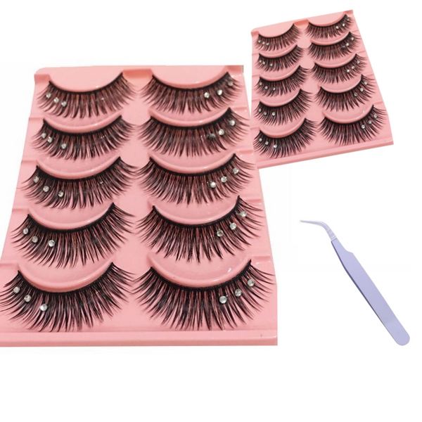 BLOWFISH FUGU glitter false eyelashes 5 pairs set 13mm 2P J-024