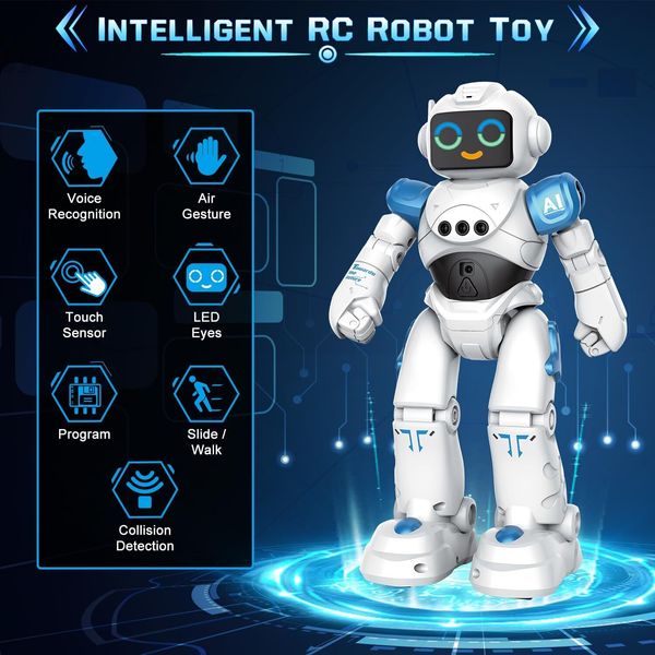 Remote Control Robot Toys with Gesture Sensing Programmable for Kids Age 3 4 5 6