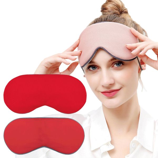 TefuRe [Hot and Cold] Eye Mask for Sleeping Hot and Cold Cute Sleep Good Sleep Summer Blackout Travel Unisex Hot Cool EMK-001-RD