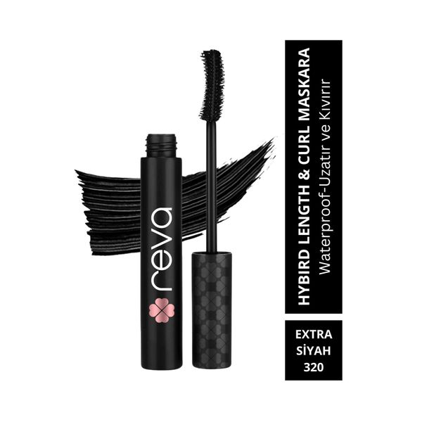 Uzatan Hibrit Maskara - Hybrid Length & Curl Mascara Extra Black - No: 320 - Vegan Temiz Içerik