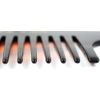 BUCO Coarse Zinc Styling Comb 17cm Cellulose Acetate Curly Thick Hair Havana Brown