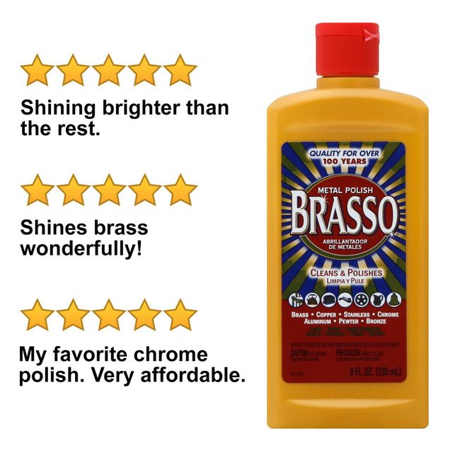 Brasso Multi-Purpose Metal Polish 8 oz (Value Pack of 3)
