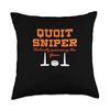 Quoit Sniper Violently Possessing The Game Ring Toss Players Throw Pillow