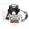 X AUTOHAUX Pair Bicycle Pedals with Toe Clip Foot Strap Reflective Strap