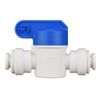 John Guest PPSV040808WP Plastic Push Shut Off Valve, Blue/White, 1/4 in