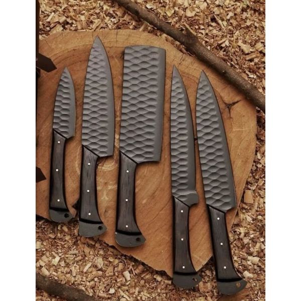 CUSTOM HANDMADE D2 TOOL CHEF KITCHEN KNIVES CHEF SET X260