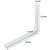 4 PCS Heavy Duty Shelf Bracket,L Shape Right Angle Bracket (White, 150mm×125mm)