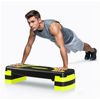 31" Adjustable Exercise Step Platform, 3-Level Height Non-Slip Surface Yellow