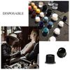 Narkysus 1000pcs Small Ink Caps Disposable Tattoo Ink Cups with Base Clear Plastic Pigment Caps Cups Permanent Makeup Container Cups for Tattoo Ink and Pigment