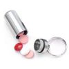 pengxiaomei 3 pcs Waterproof Aluminum Pill Box, Pocket Pill Case Silver Pill Holder Medicine Case Water Resistant Keychain Silver Pill Holder Pill Container for Outdoor Travel Camping