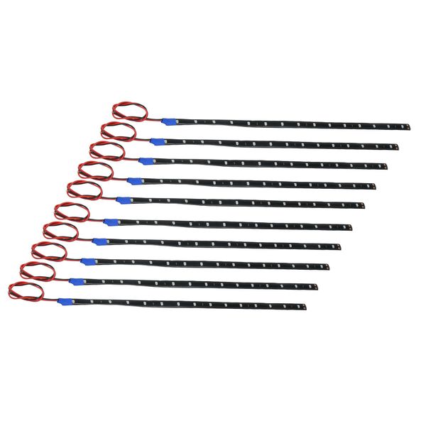 VekAuto 10 Pcs LED Strip Lights, Universal for Car Plastic Blue