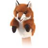 Folkmanis Little Fox Hand Puppet, Red/Dark Brown/White, 8"