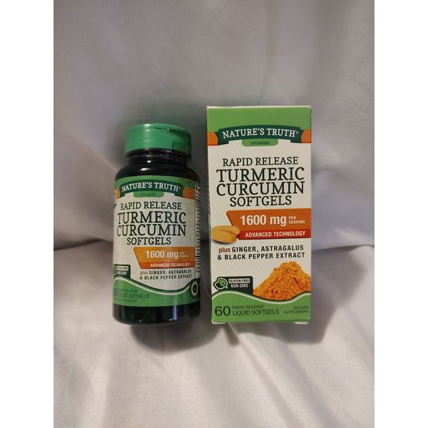 Turmeric Curcumin plus Ginger, Astragalus and Black Pepper Extract, 1,600 mg, 60