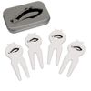 Azeeda 'Badger Head' Golf Divot Tool/Repair Fork Gift Set (GO00004535)