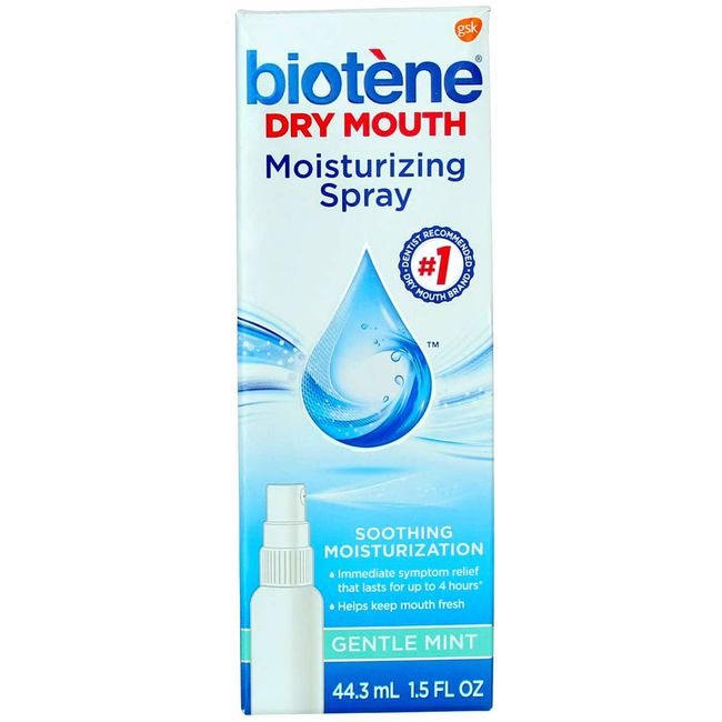 Biotene Mouth Spray, Gentle Mint, 1.5 Ounce Bottle 3 Pack