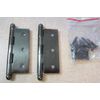 Pair Solid Brass Ball-Tip Cabinet Hinges, 2-1/2" x 2", Antique Pewter Finish(RH)
