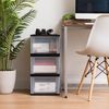 IRIS 4-Piece 7-Quart Stacking Drawer (Black, Medium)