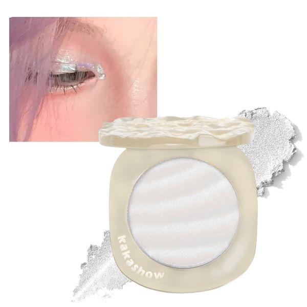 Polvere Highlighter, Illuminante Compatto, Polvere Illuminante per Il Viso, Cosmetics Highlighter, Makeup Bright Highlighter Powder, Polvere per Trucco Polvere Illuminante Luccicante (4#, 4.5g)