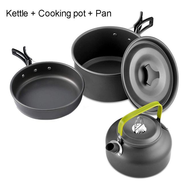 Naturehike 3-in-1 Stainless Steel Cookware Set Camping Nesting Storage  Tableware Pots & Cooking Sets Outdoor Picnic Cookware