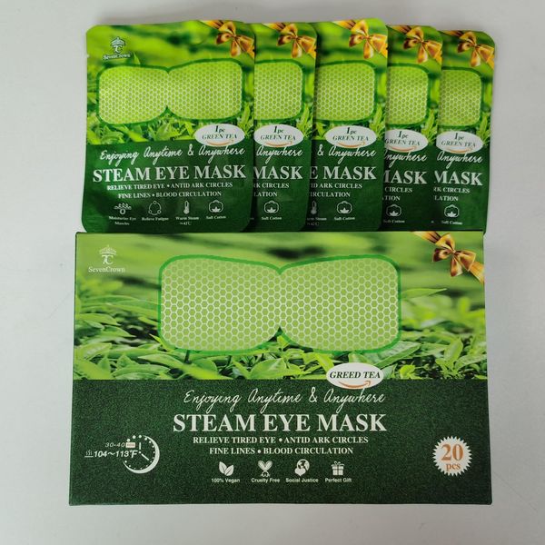 Steam Eye Mask for Travel Essentials,Sleep Mask,Green Tea Warm Compress for Eyes,Heated Eye Mask Reduce Puffiness & Dark Circles, Hydrate & Soothe Tired Eyes,Self Care SPA Gifts for Women,20 Packs