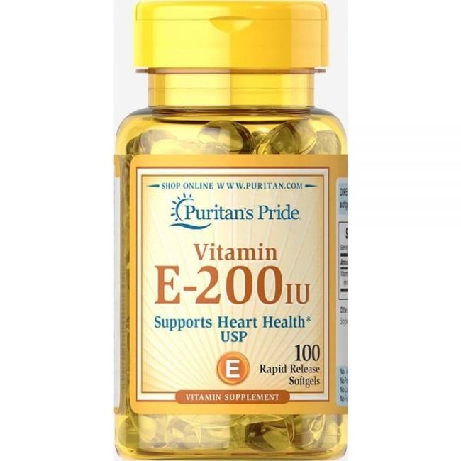 Puritan's Pride Vitamin E-200 IU-100 Softgels