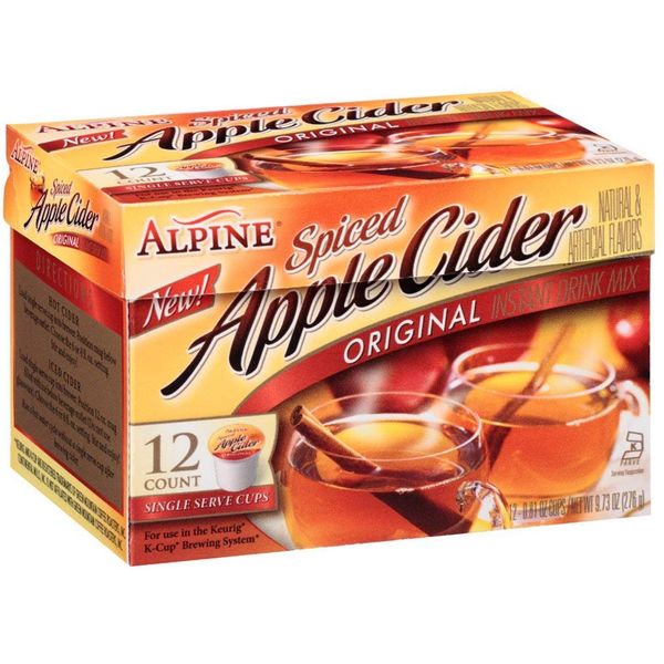 Alpine Original Spiced Apple Cider Instant Drink Mix, Single Serve K-Cups, 12 CT (Pack of 2)