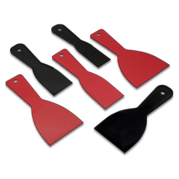 Qualihome Putty Knife Set | 6 Flexible Paint Scrapers for Spackling, Patching, and Painting