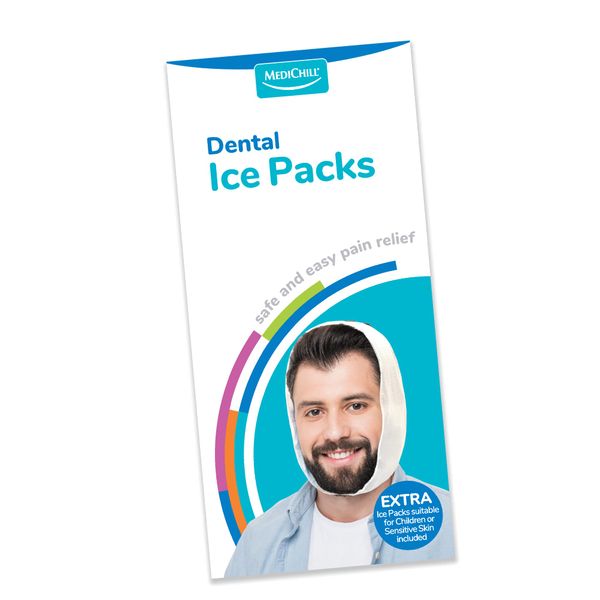 Medichill Dental Ice Pack - Face Cold Pack for TMJ, Oral & Dental Surgery, Wisdom Teeth or Jaw Pain