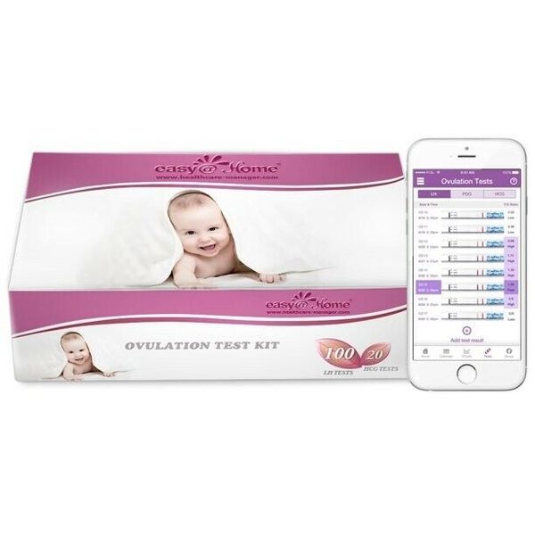 Easy@Home 100 Ovulation Test and 20 Pregnancy Test Strips, Ovulation Test Kit