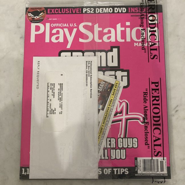 NEW PlayStation Magazine Issue 62 November 2002 GTA w/ PS2 Demo Disc SEALED