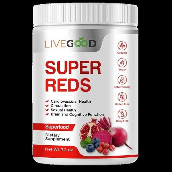 LiveGood Organic Super Reds  Keto cardio sexual cognitive brain circulation