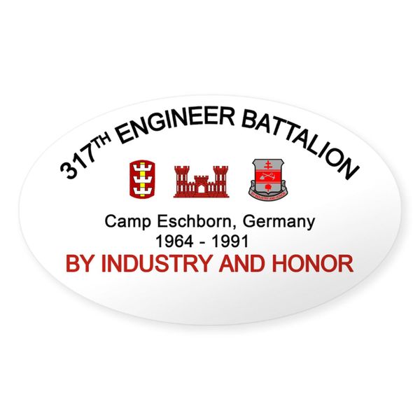 CafePress 317Th Engineer, Camp Eschborn Oval Car Bumper Sticker