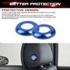 For W205 2015-21 X205 2016-22 Blue Front Seat Headrest Button Ring Covers 1.57"