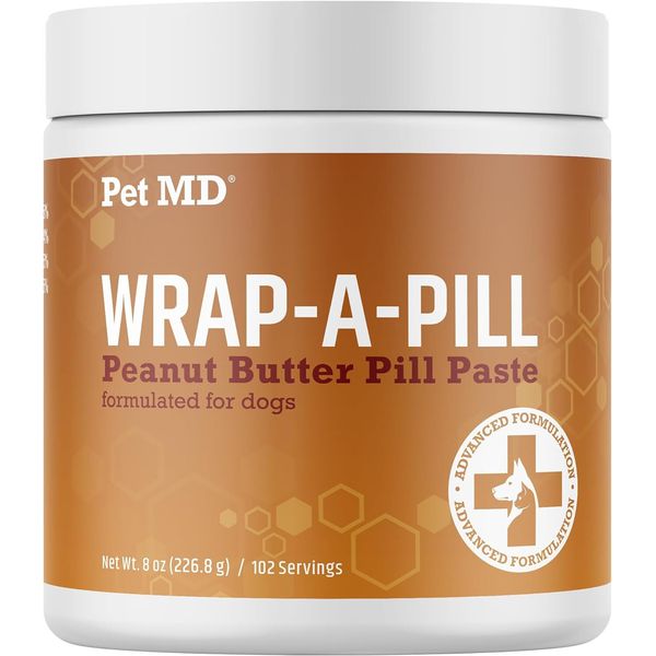 Pet MD Wrap A Pill Peanut Butter Flavored Pill Paste8 oz. (226.8g) Exp.06/2026