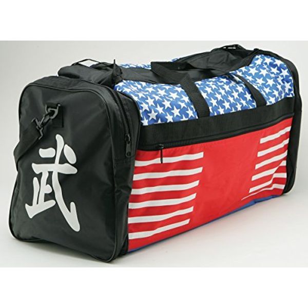 Taekwondo Sparring Gear Martial Arts Gear Equipment Bag Tae Kwon Do Karate MMA American Flag Big Bag 13"x27"x14"