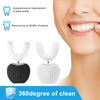 V-White Electric Toothbrush Adults - Ultrasonic U-Shaped Toothbrushes for Teeth Whitening - 360° Mouth Cleansing, Hands free Gums Protection - Wireless Charging & LED Light - Waterproof IPX7 Certified