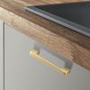 Rergy 5 Pack Cabinet Pulls Gold 5 in Cabinet Handles LS9901GD128 Solid Modern Drawer Pulls Gold Cabinet Hardware Pulls for Kitchen