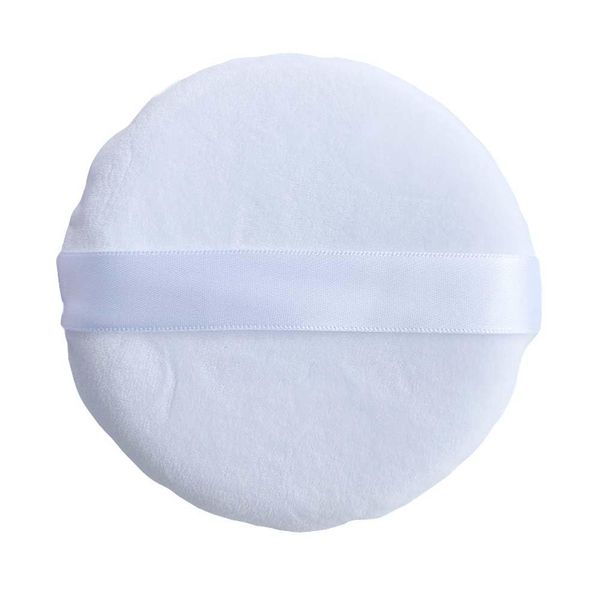 COSHINE Jumbo Pure Cotton Powder Puff, 5 INCH (13cm) Body Powder Puff Self Tanning Applicator For Loose Mineral Powder Body Powder Cosmetic Foundation Sponges, White(1 piece)