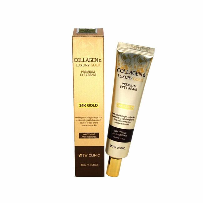 3W CLINIC Collagen & Luxury Gold Premium Eye Cream - 40ml USA Seller